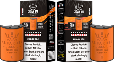 Al Fakher Hypermax Advanced 30K Pods - Fusion Pop - 6mg Nikotingehalt