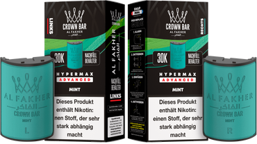 Al Fakher Hypermax Advanced 30K Pods - Mint - 6mg Nikotingehalt