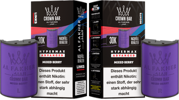 Al Fakher Hypermax Advanced 30K Pods - Mixed Berry - 6mg Nikotingehalt