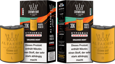 Al Fakher Hypermax Advanced 30K Pods - Orange Mint - 6mg Nikotingehalt