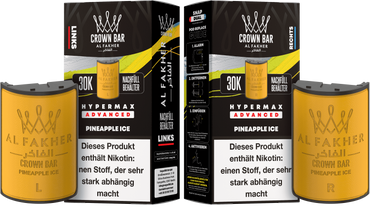 Al Fakher Hypermax Advanced 30K Pods - Pineapple Ice - 6mg Nikotingehalt