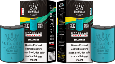 Al Fakher Hypermax Advanced 30K Pods - Spearmint - 6mg Nikotingehalt