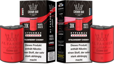 Al Fakher Hypermax Advanced 30K Pods - Strawberry Cherry - 6mg Nikotingehalt