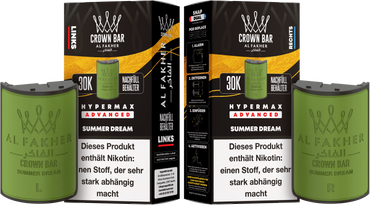 Al Fakher Hypermax Advanced 30K Pods - Summer Dream - 6mg Nikotingehalt