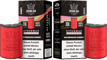 Al Fakher Hypermax Advanced 30K Pods - Watermelon Cherry - 6mg Nikotingehalt