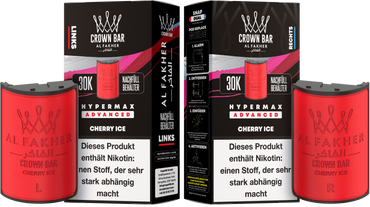 Al Fakher Hypermax Advanced 30K Pods - Cherry Ice - 6mg Nikotingehalt