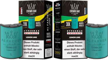 Al Fakher Hypermax Advanced 30K Pods  - Lemon Lime - 6mg Nikotingehalt