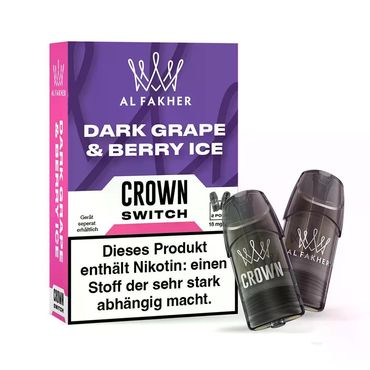 Al Fakher Crown Switch - Dark Grape & Berry Ice - 2er Pack 