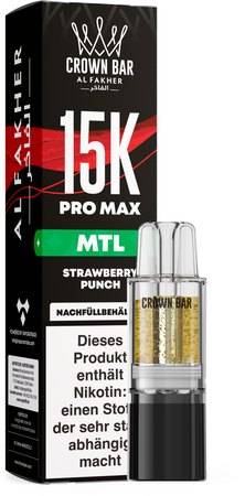 Al Fakher 15K PRO MAX Pod - Strawberry Punch - MTL