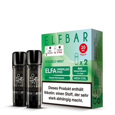 ELFBAR ELFA Double Mint 20mg Nikotin 2er Pack