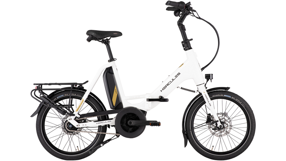 E-Bike Hercules Rob Fold R8 47 cm Active Plus 500 Wh Rcktritt 20" white  shiny | Sport- und Radwelt Scherer