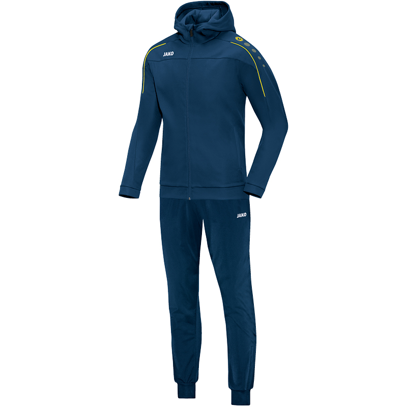 Jako Trainingsanzug Polyester Classico mit Kapuze - nightblue/citro