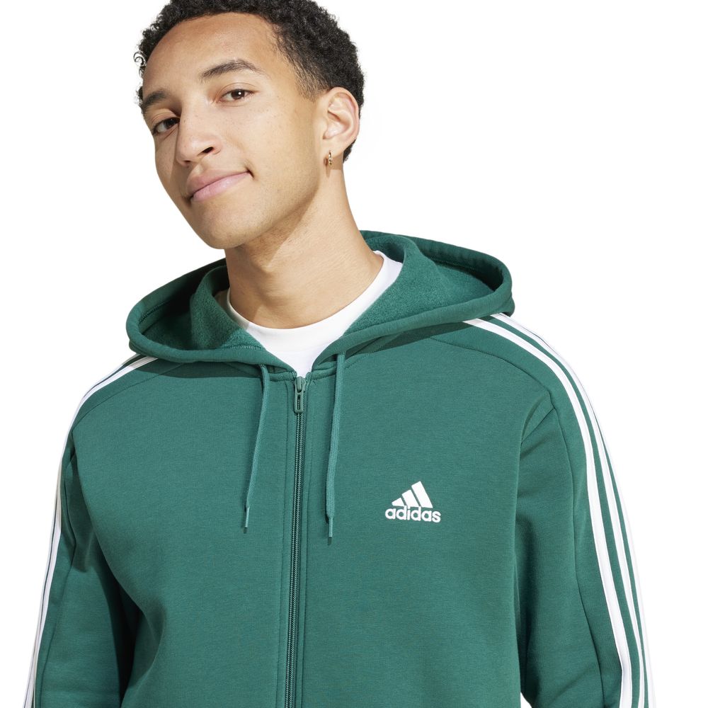 adidas M 3S Fl Fz Hd - cgreen/white | Sport-Versand24.de - ALL IN  