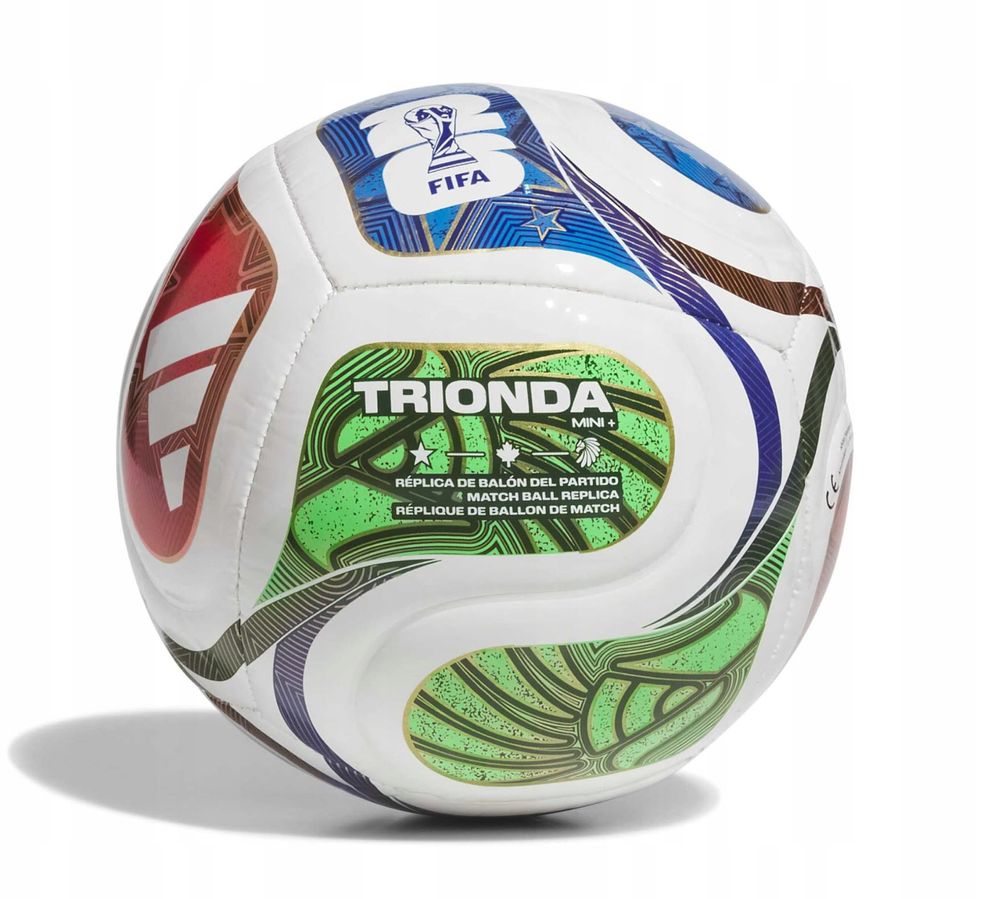adidas Ball Trionda Fußball Weltmeisterschaft 2026 World Cup Miniball+ - white/royblu/solblu/p