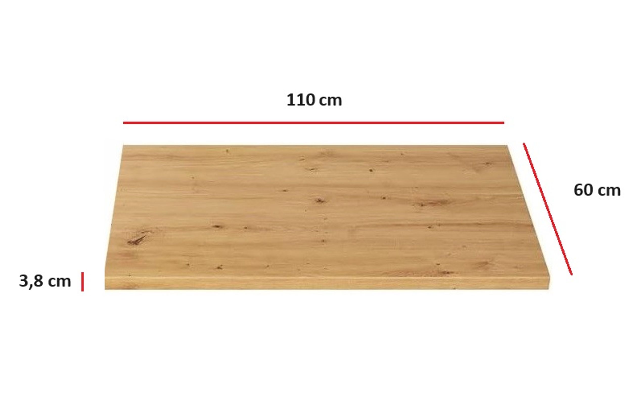 Küchen Arbeitsplatte 110cm 38 mm Küchenzeile Küchenblock Eiche  