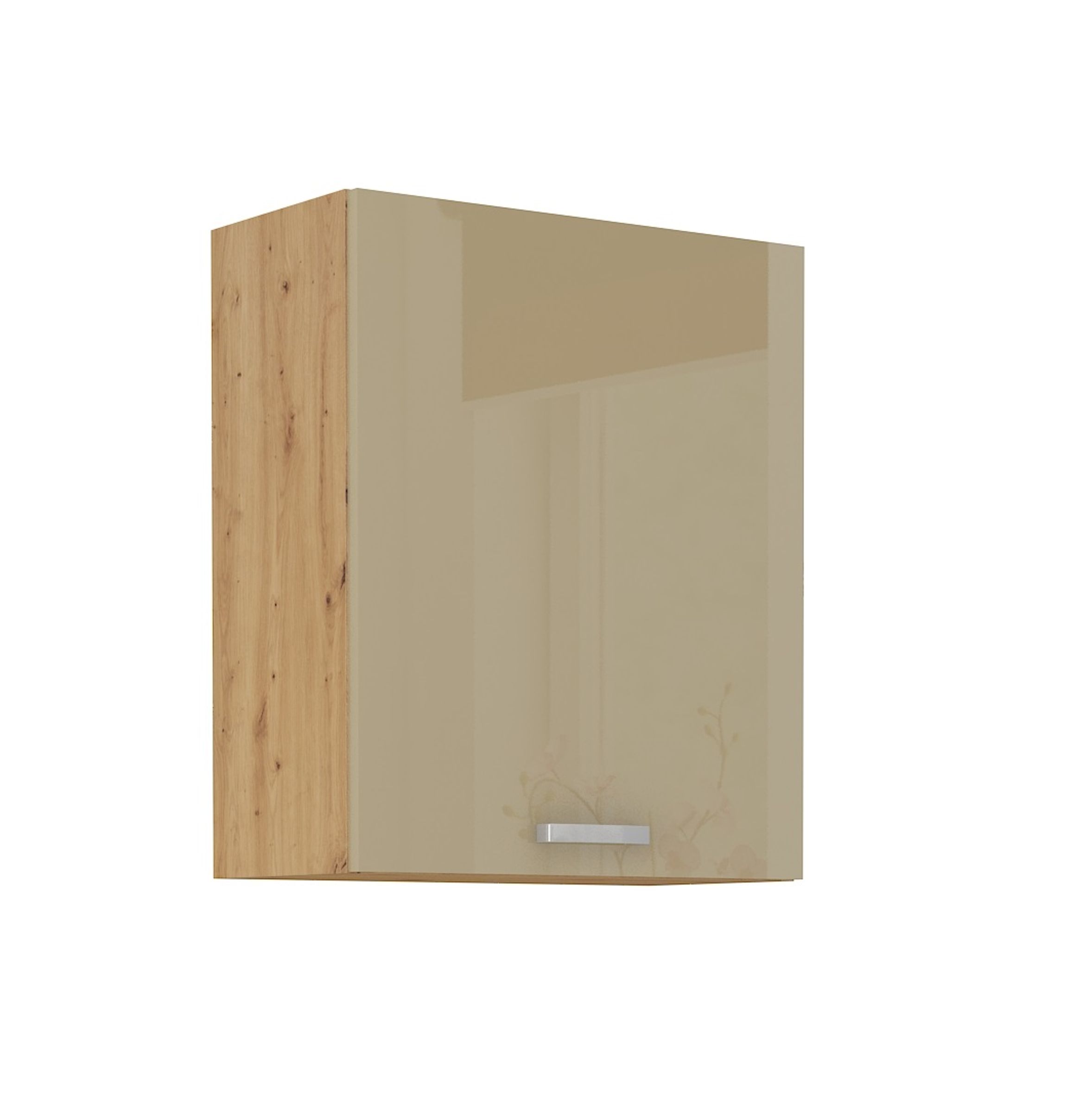 Hängeschrank 60 Eiche Artisan Cappuccino Hochglanz Küchenzeile