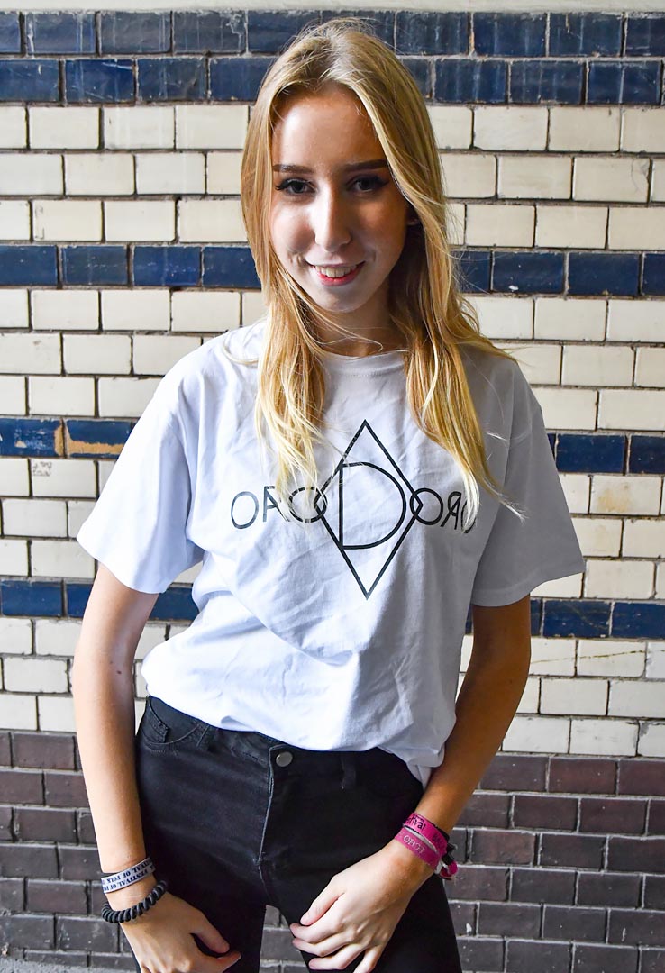 weißes Shirt mit  Logo-Print "Doro"