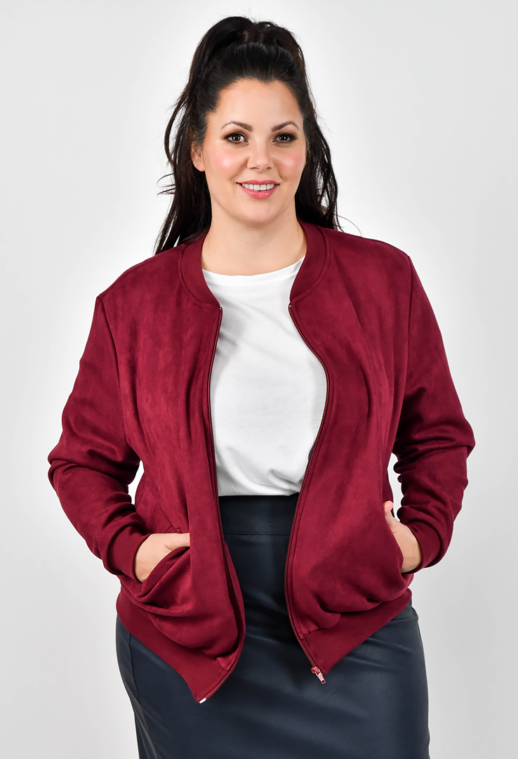 Blouson in Wildlederoptik 