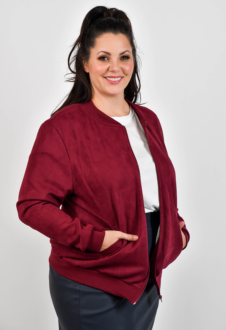 Blouson in Wildlederoptik 