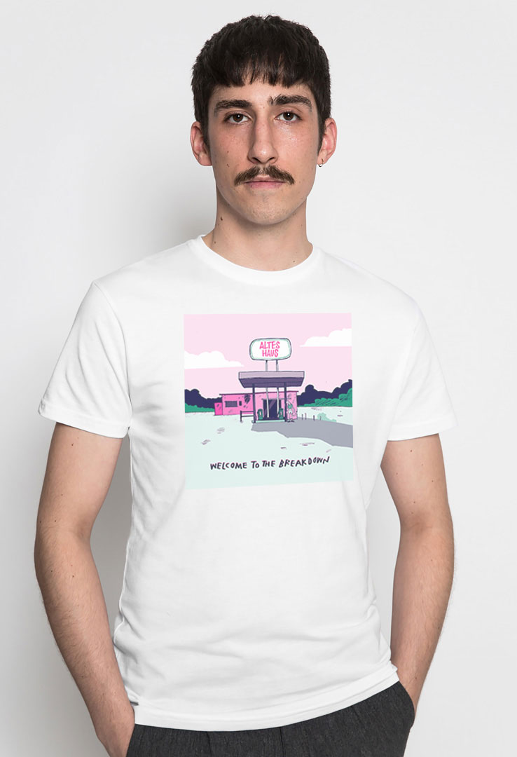 Print-Shirt Altes Haus - Welcome to the Breakhouse 