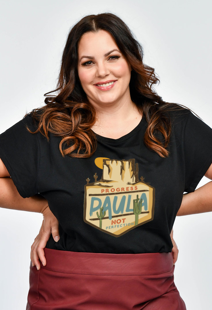 T-Shirt " Not Perfection" in schwarz
