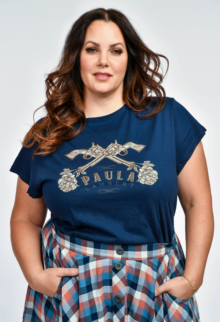 T-Shirt "Paula Lambert" in navyblau