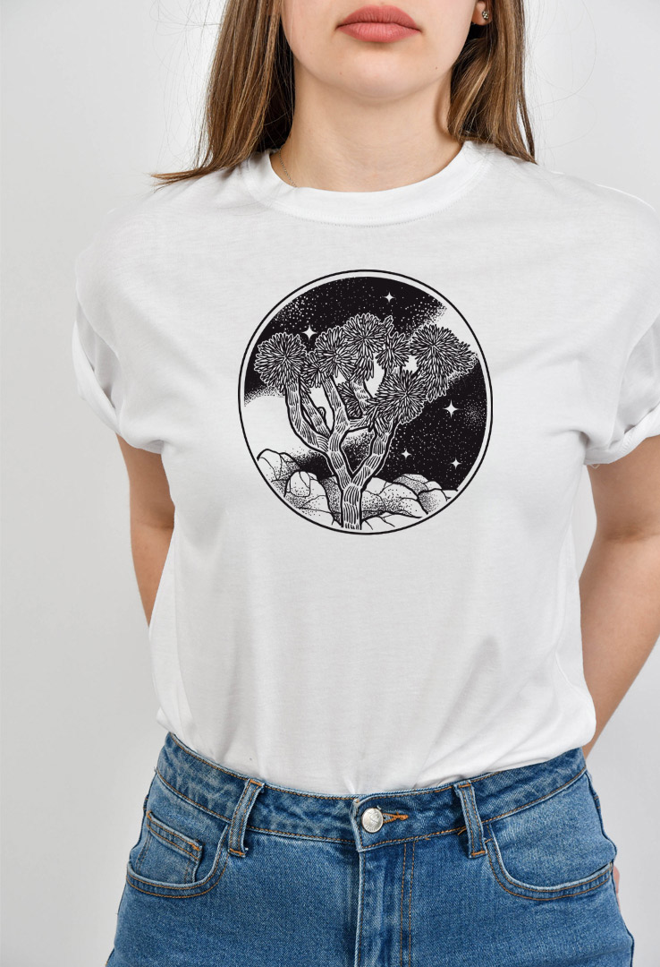 Cyroline Frauen  Print-T-Shirt  Joshua Tree