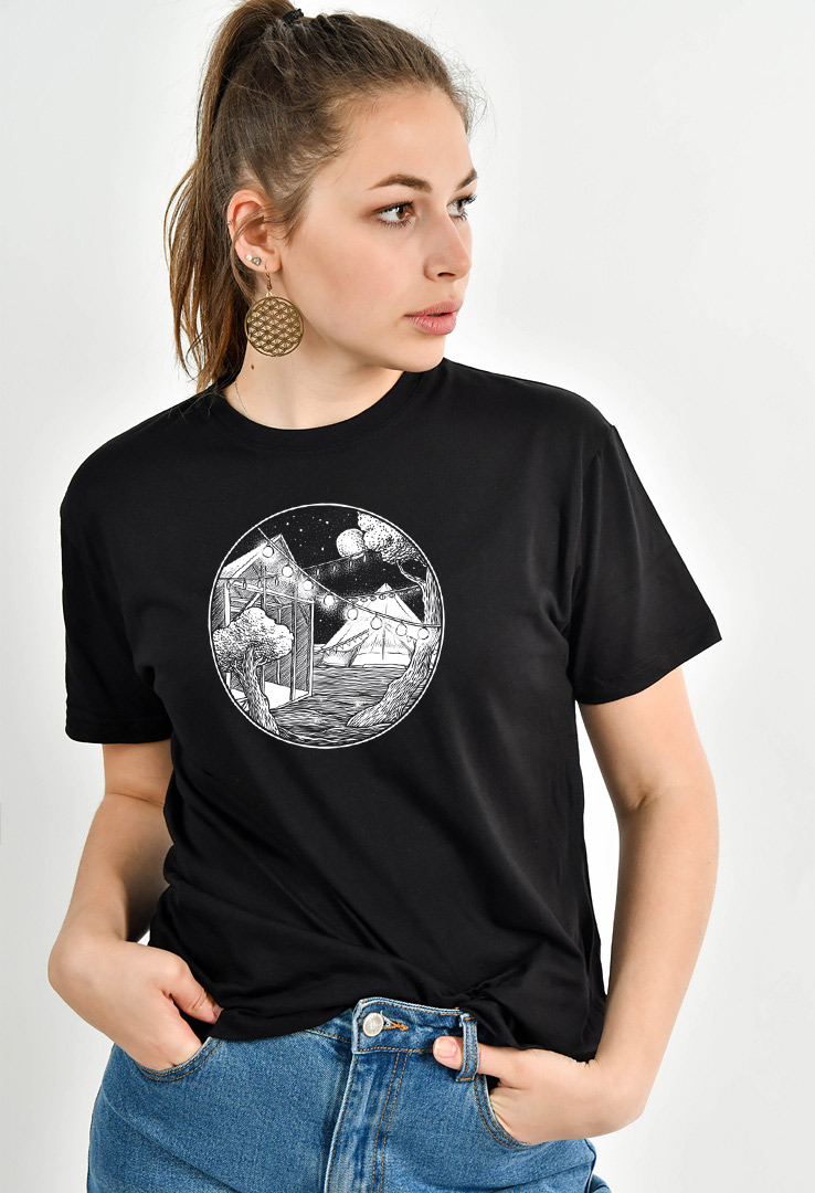 Cyroline Frauen  Print-T-Shirt Festival