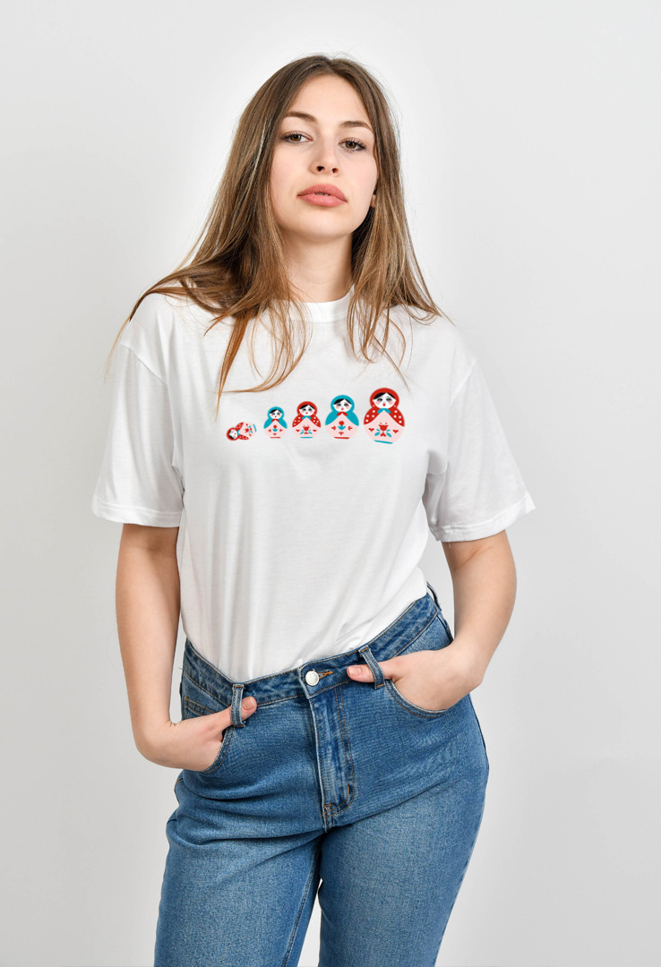 Cyroline Frauen  Print-T-Shirt Babuschka