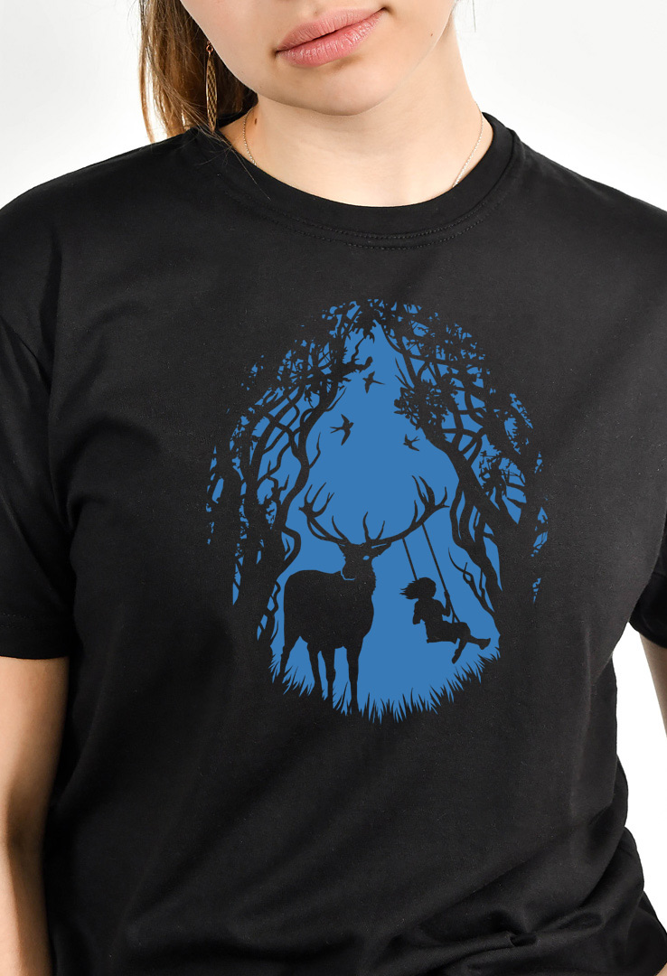Cyroline Frauen  Print-T-Shirt Schaukelhirsch