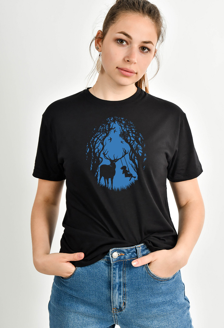 Cyroline Frauen  Print-T-Shirt Schaukelhirsch