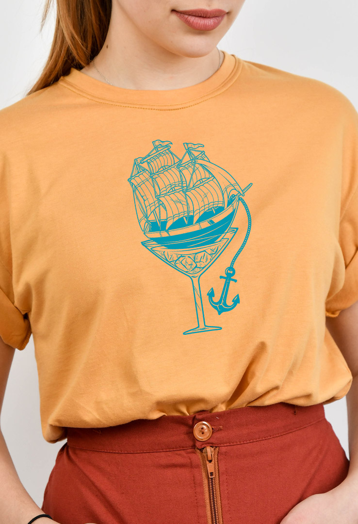 Cyroline Frauen  Print-T-Shirt  martini ahoi