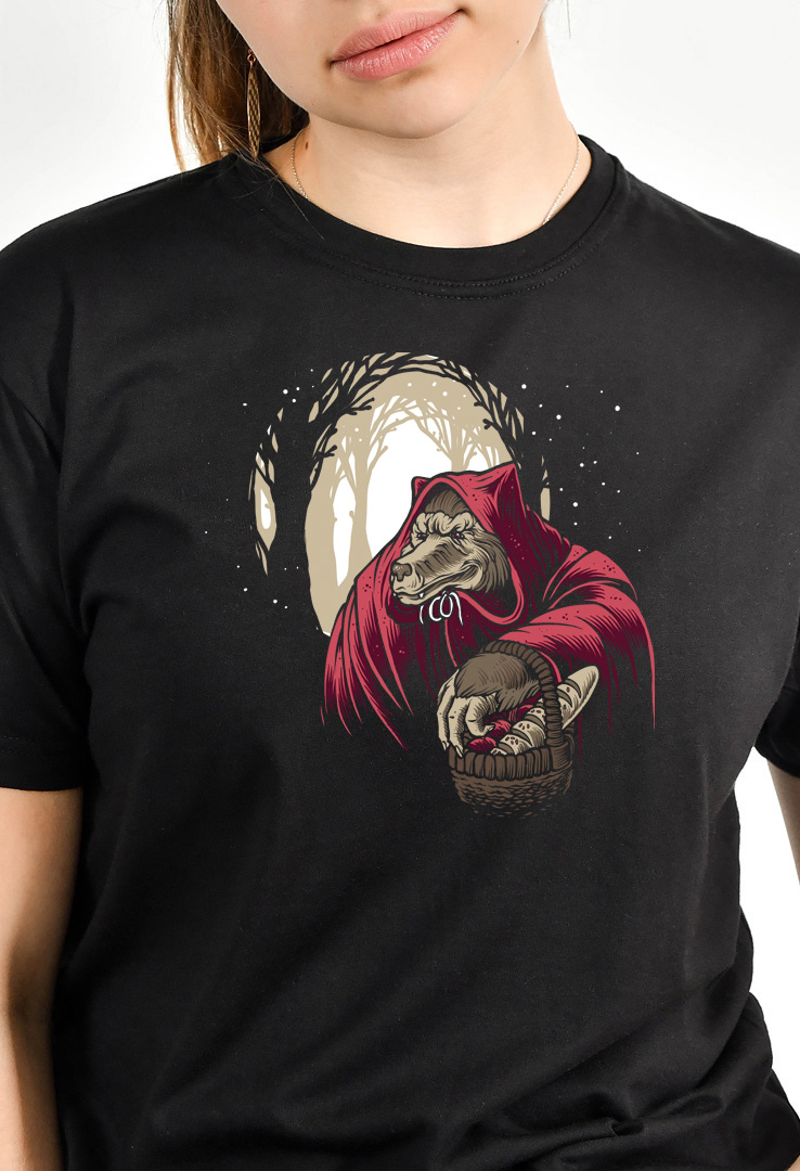 Cyroline Frauen  Print-T-Shirt  Wolfkäppchen