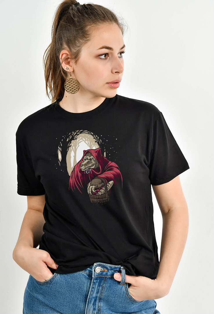 Cyroline Frauen  Print-T-Shirt  Wolfkäppchen