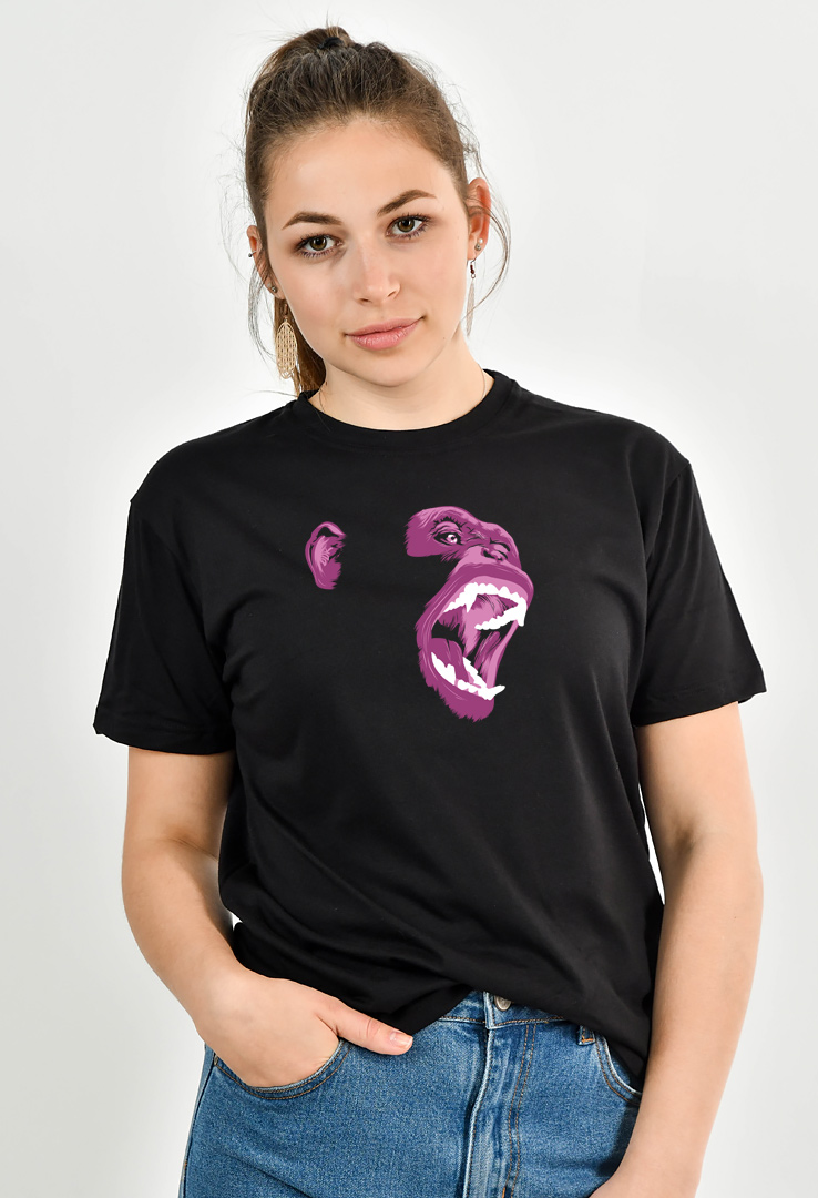 Cyroline Frauen  Print-T-Shirt Affe