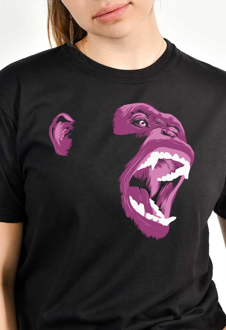 Cyroline Frauen  Print-T-Shirt Affe