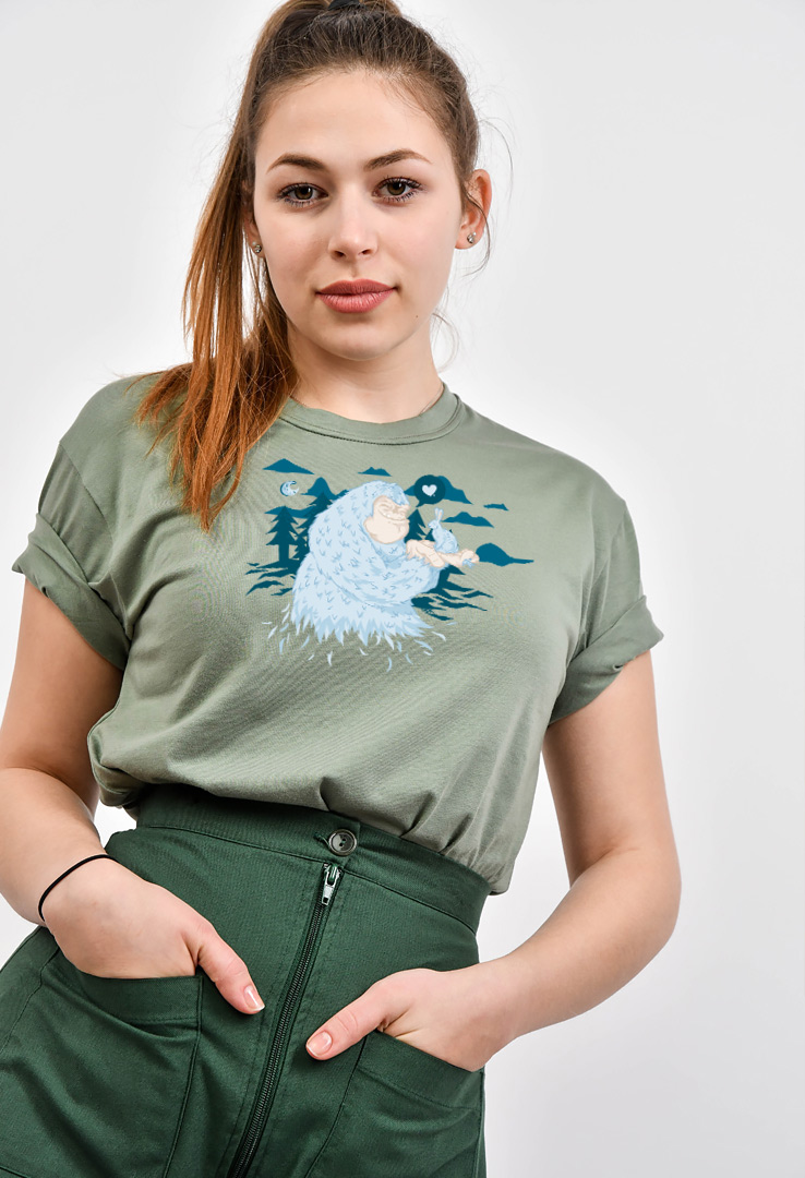 Cyroline Frauen  Print-T-Shirt Yeti Love