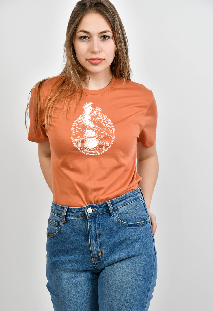 Cyroline Frauen  Print-T-Shirt Möwe