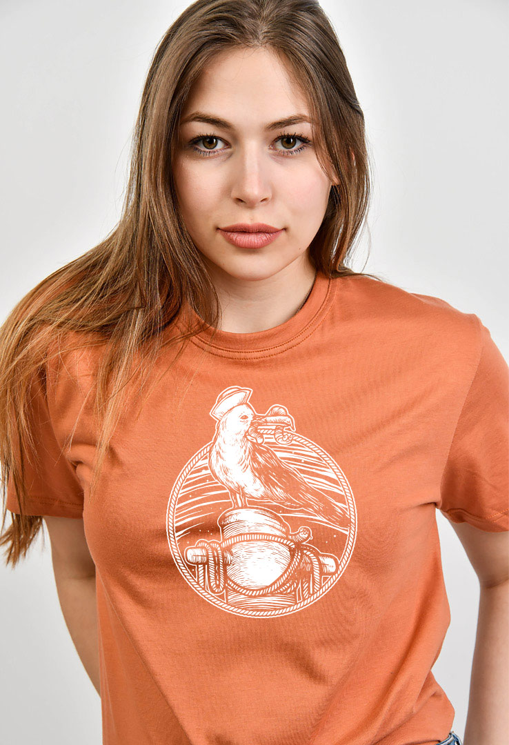 Cyroline Frauen  Print-T-Shirt Möwe