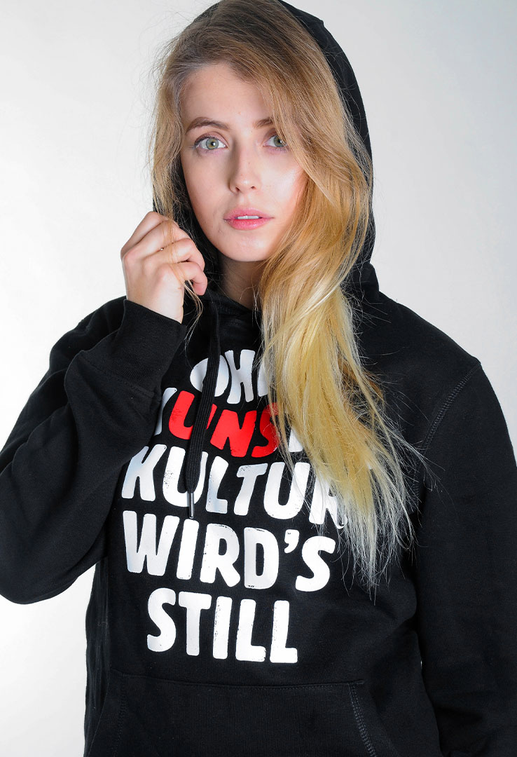 Hoodie " Ohne kUNSt und Kultur" schwarz