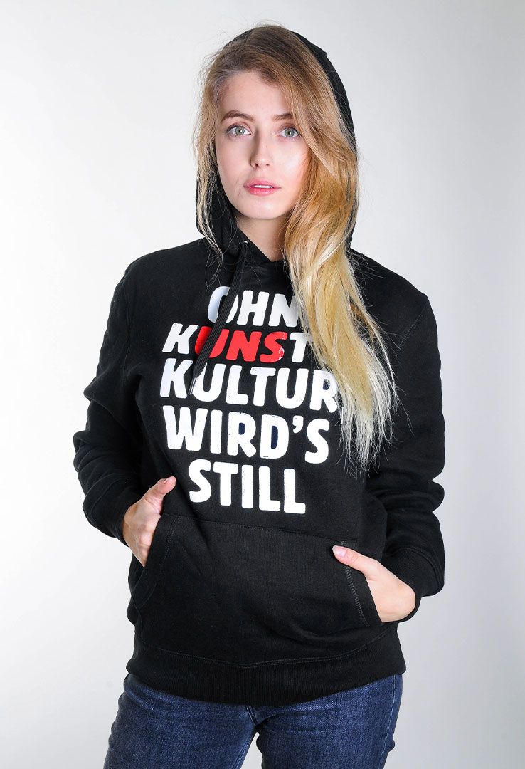Hoodie " Ohne kUNSt und Kultur" schwarz