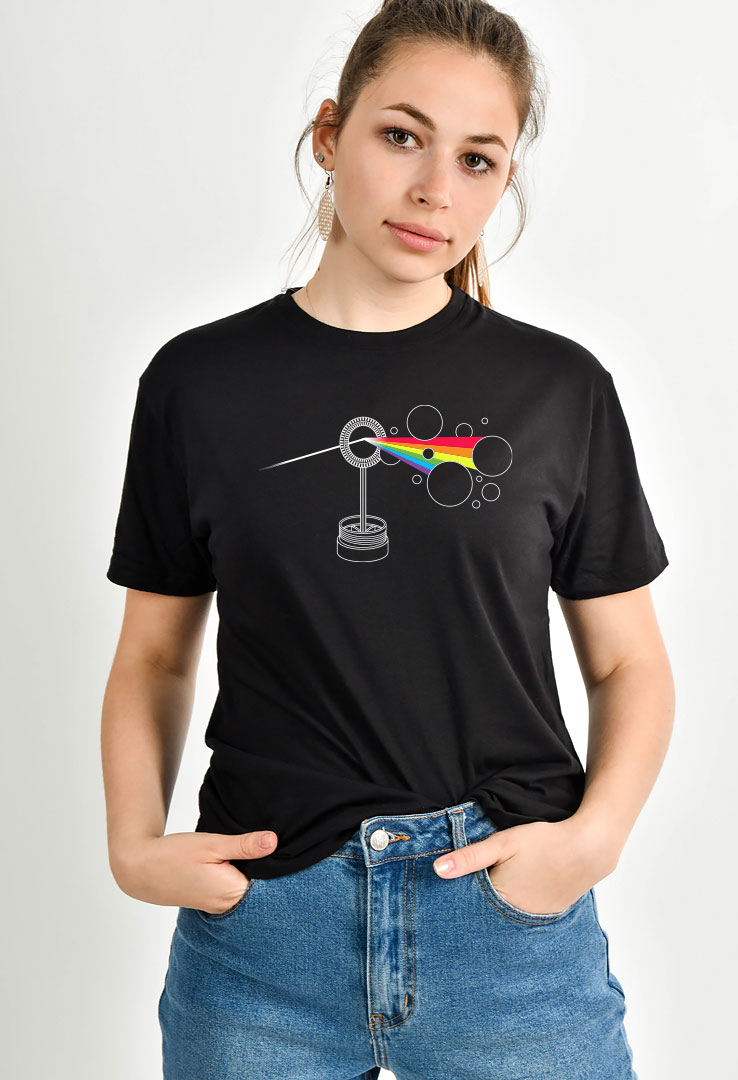 Cyroline Frauenr Print-T-Shirt  Prisma Seifenblasen