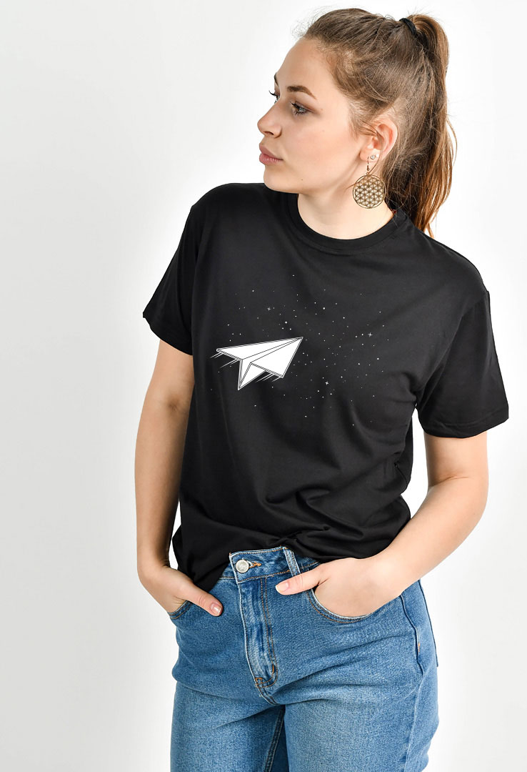 Cyroline Frauen Print-T-Shirt Papier-Flieger