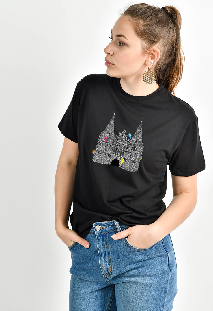 Cyroline Frauen Print-T-Shirt Lübeck Holstentor
