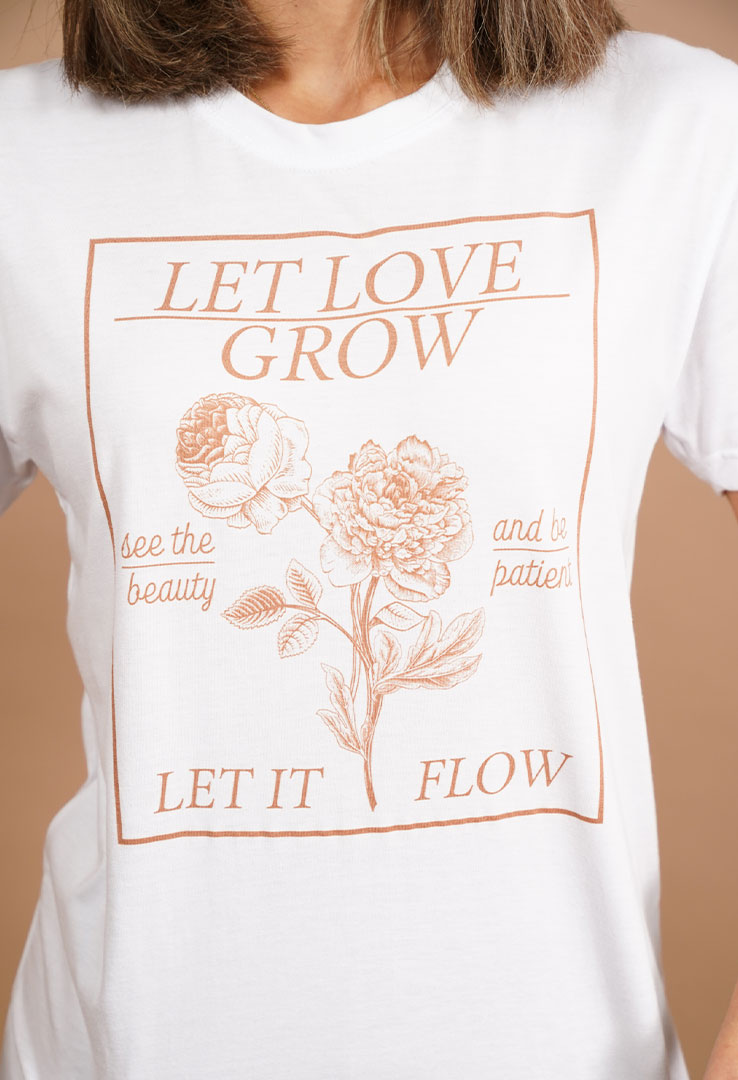 Print-Shirt "let love grow"