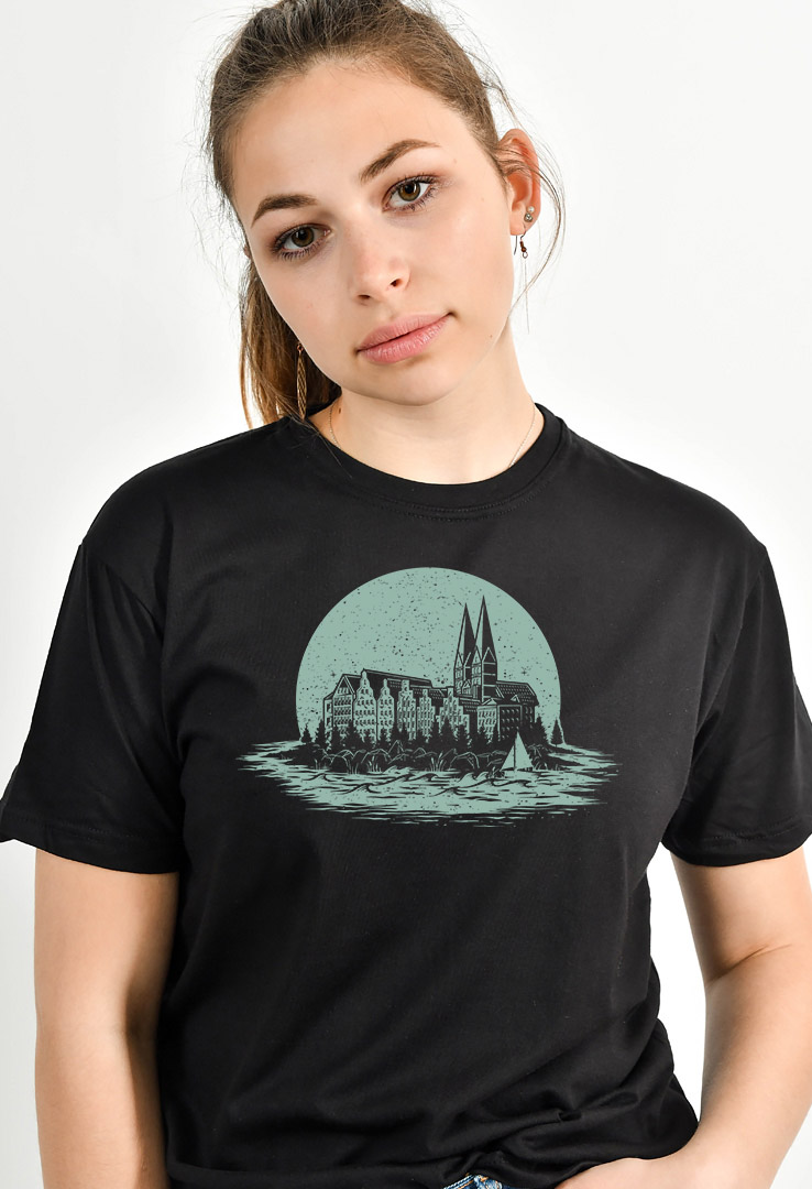 Frauen Print-Shirt Lübeck Island