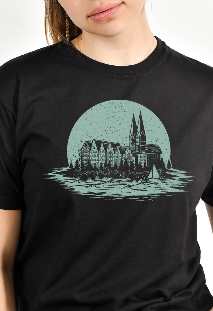 Frauen Print-Shirt Lübeck Island