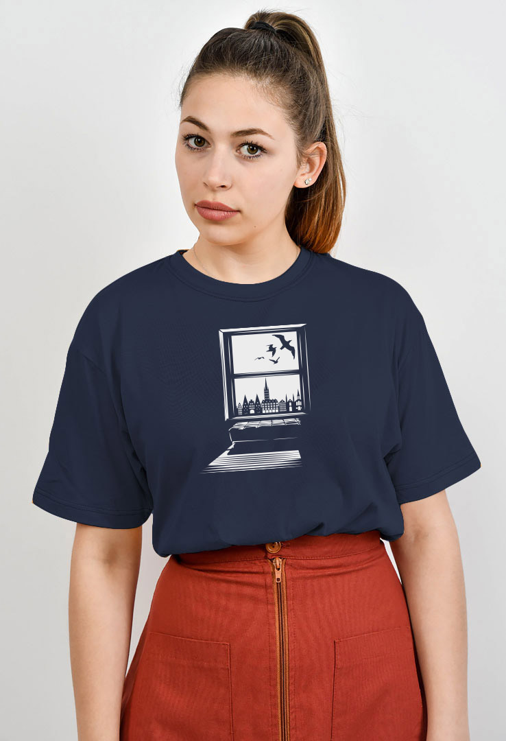 Frauen Print-Shirt Lübeck window