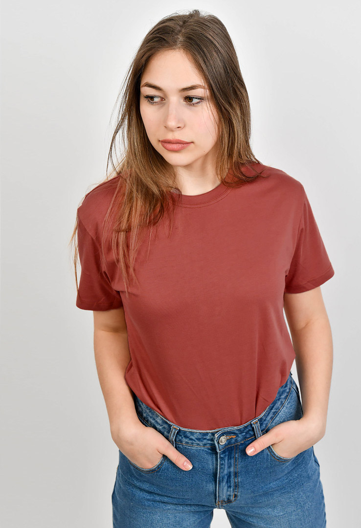 nachhaltiges Frauen  Basic-T-Shirt aus Baumwolle und Modal   cyro decorose