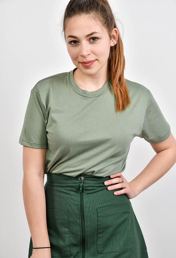nachhaltiges Frauen  Basic-T-Shirt aus Baumwolle und Modal   cyro iceberg